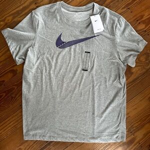 Men's Nike Dri-FIT Fitness Athletic Short Sleeve T-shirt Gray FJ2464-063 XL